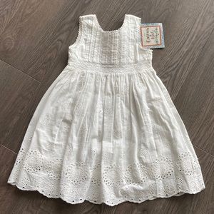 NWT Cotton Kids white eyelet dress
